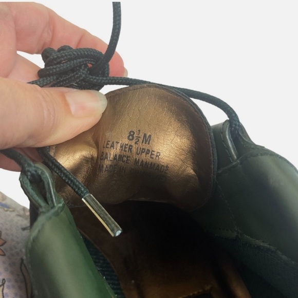 NWOB VTG 80s Prima Royale Leather Lace-Up Granny Booties 8.5M Victorian Gothic - Picture 9 of 9